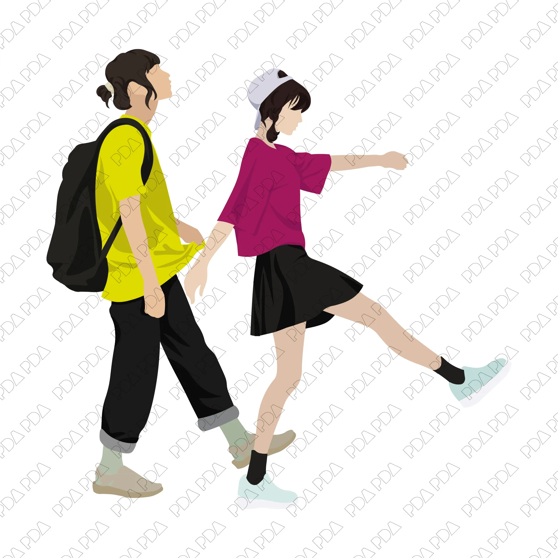 Vector Kids and Teenagers Set (25 Figures)