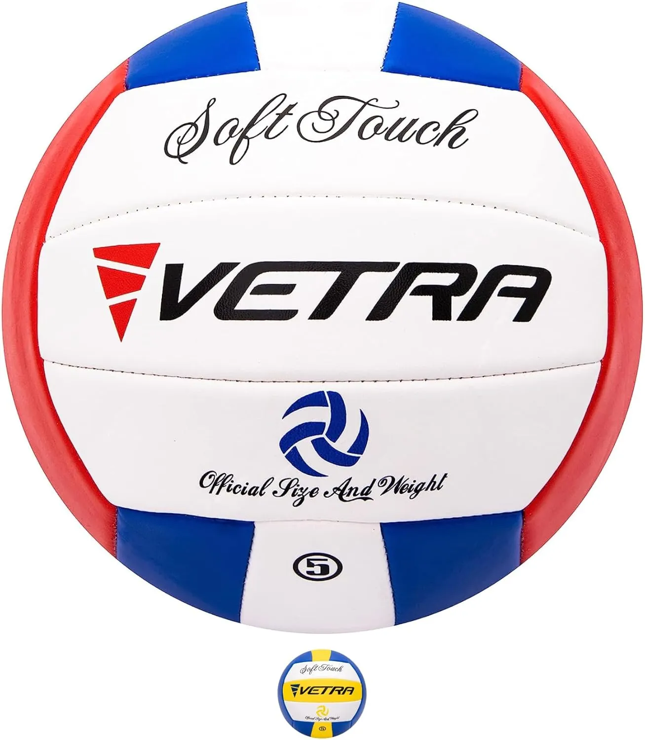 VETRA Premium, Soft Touch Volleyball, Official Size 5, Super Soft Volleyball Training Equipment for Professional & Recreational Use Practice, Sports & Outdoor, Kids, Teen Girls & Boys, Women & Men
