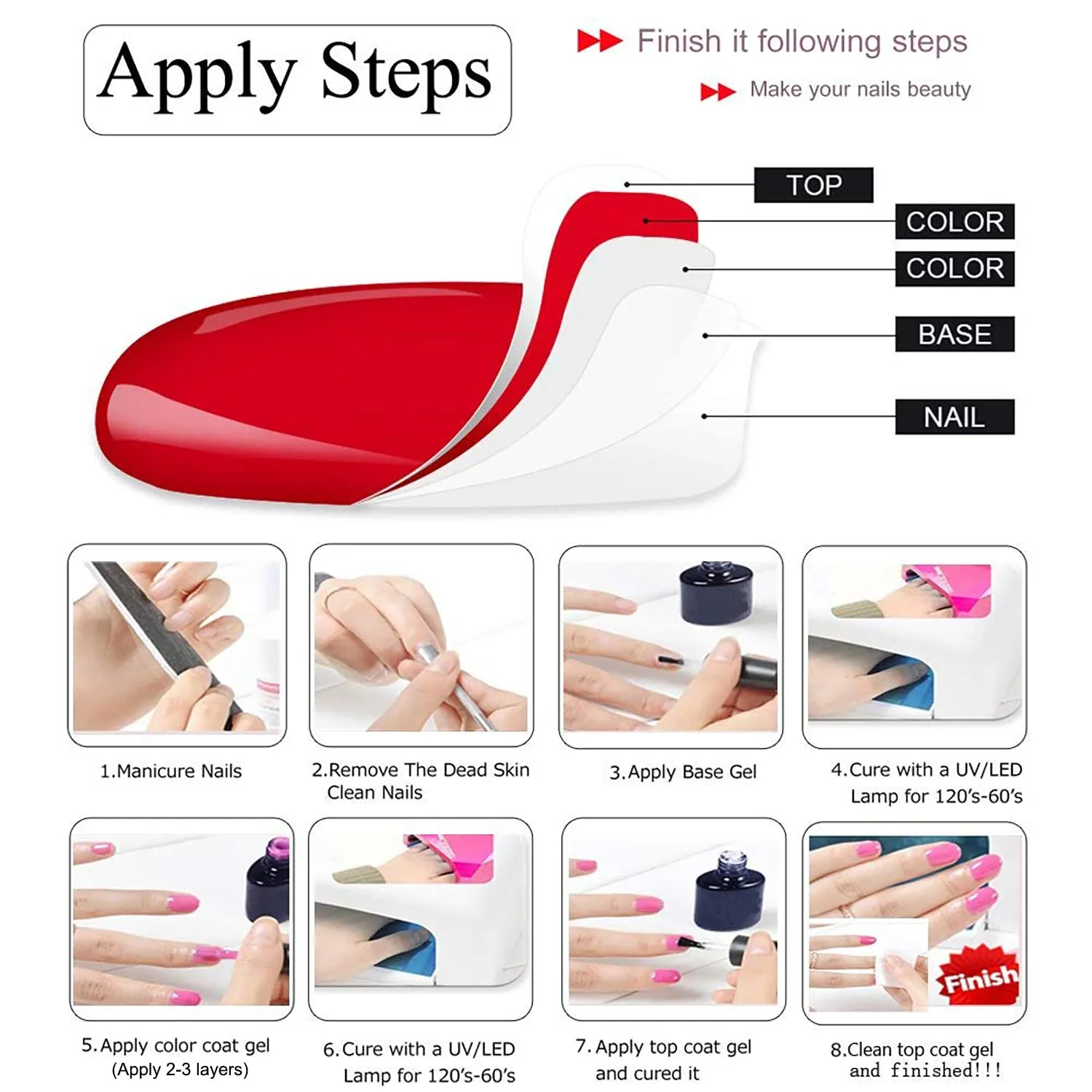 Vishine Fall-Winter Gel Nail Polish Kit 11 Colors Classic Series with Matt Top Coat, 8ml Each Manicure Gift Set