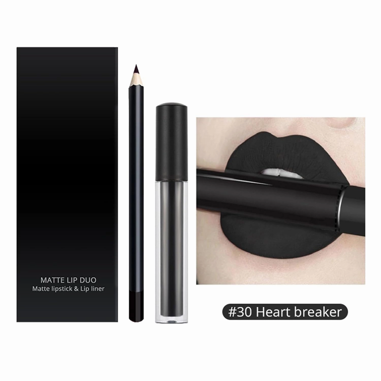 Visulong Lassi Lips Staining Lip Oil Set with Lip Liner, Lassi Lips Staining Long Sweet Lasting Lips Oil, 30 Colors Cream Texture Lipstick, 12-Hour Makeup Lasting, Matte, Non-stick to Cup (30)