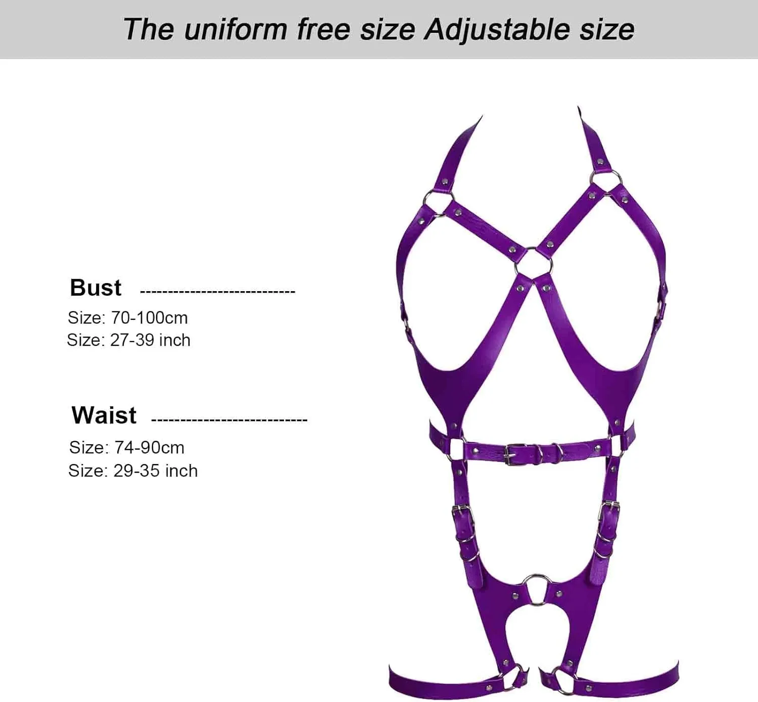 Waist garter belt set Punk Full body harness for women Photography Dance Rock Leather cage Chest strap Halloween