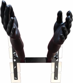 Wall Mounted Martial Arts Spring Pile Device, Multifunction Hand Shape Plastic Man Training Target for a Wide Range of Boxing Styles, Simple Wing Chun Dummy Training Equipment
