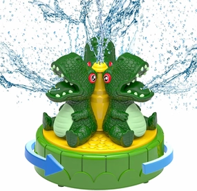 Water Sprinkler for Kids Outdoor Play 8-12, Dinosaur Spray Water Toys Attached to Garden Hose for Summer Splashing Fun for Backyard, Water Play Sprinklers Toy for Kids Age 3-5 4-8 for Outside