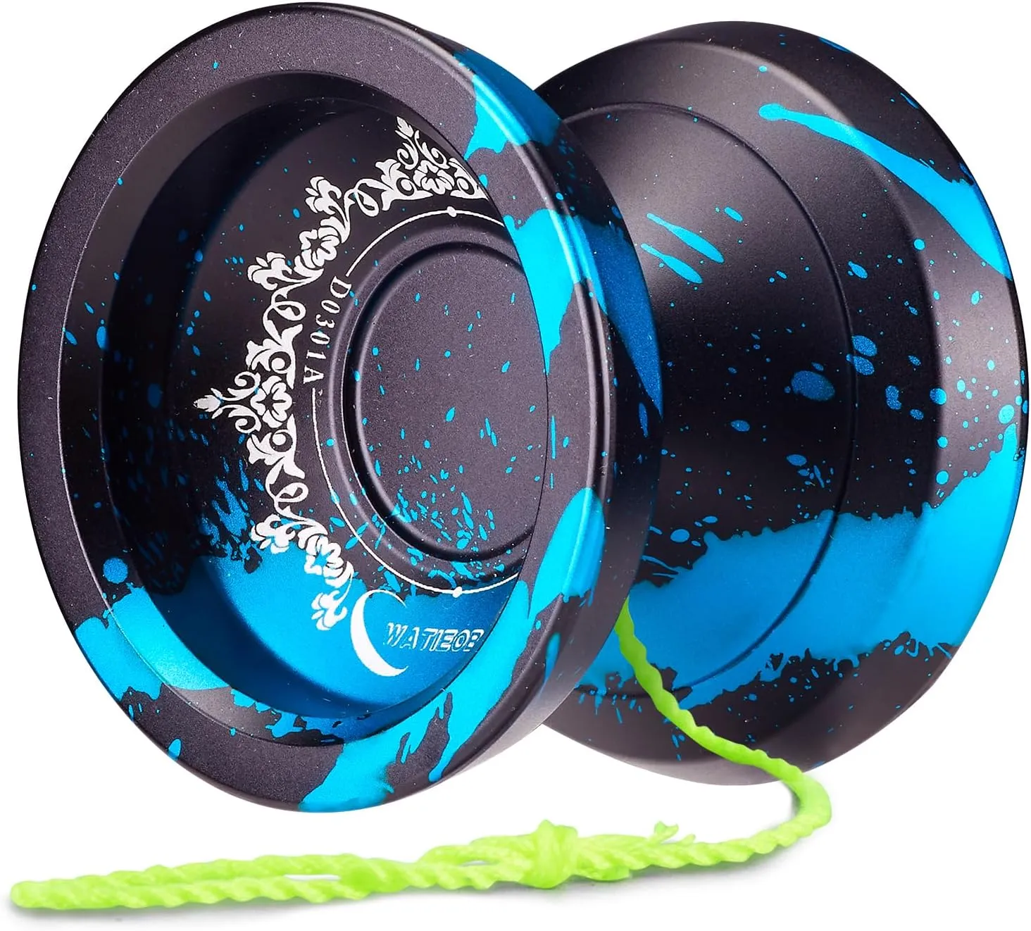 WATIEOBOO Responsive & Unresponsive Yoyo Set - Kids 8-12, Adults Pro Metal Trick Yoyo with Bearing Kit, 10 Strings, Case & Gloves (Blue)