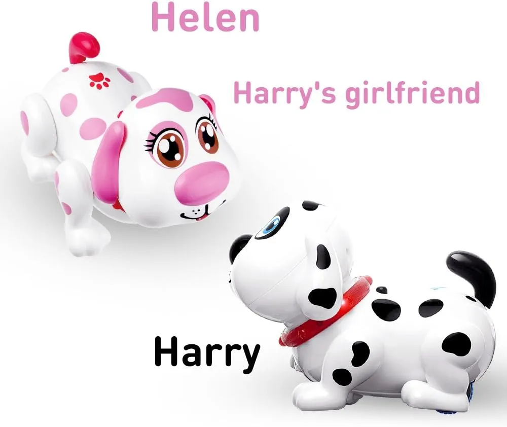 WEofferwhatYOUwant Robot Dog - Electronic Pet Harry - Baby Interactive Toy - Dalmatian Puppy - Touch Sensors Walks Talks Barks Sings Songs - Chasing Mode - 2  Years