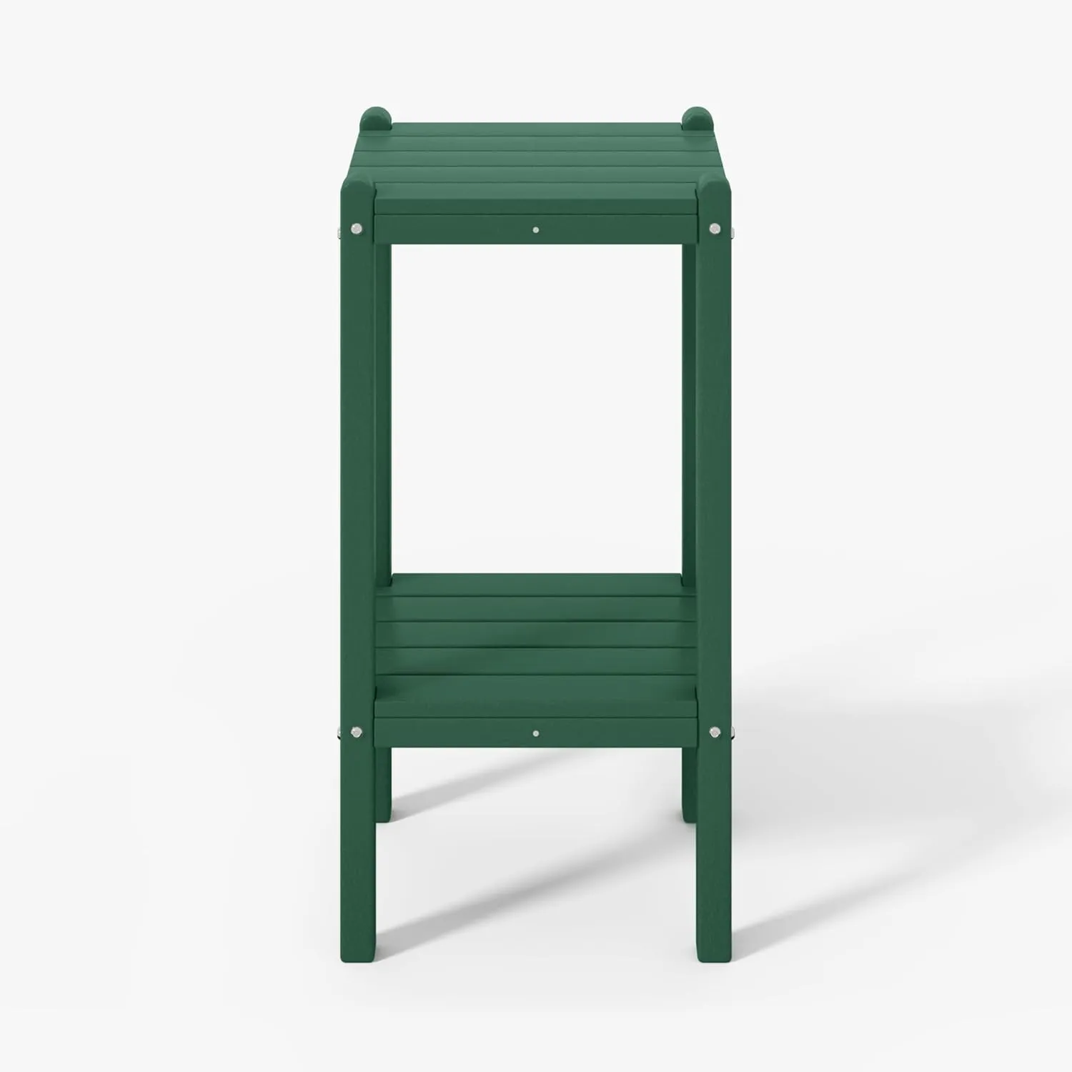 WestinTrends Malibu 36" Outdoor Adirondack HDPE 2-Tier Patio Side Table, Dark Green