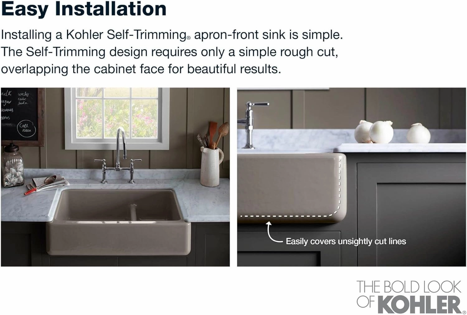 Whitehaven Smart Divide 35-3/4 in. Undermount Double-Bowl Farmhouse Kitchen Sink