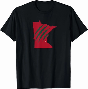 Wild Animal Scratches through Minnesota T-Shirt