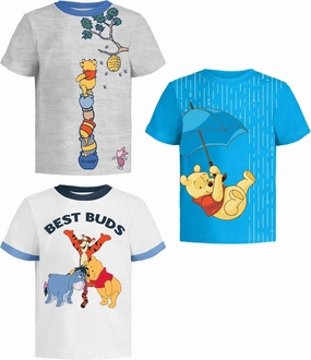 Winnie The Pooh Graphic T-Shirt (Sets) Tigger Eeyore Piglet Rabbit Roo Kanga Owl Lumpy Kessie Infant-Baby/Toddlers Clothes