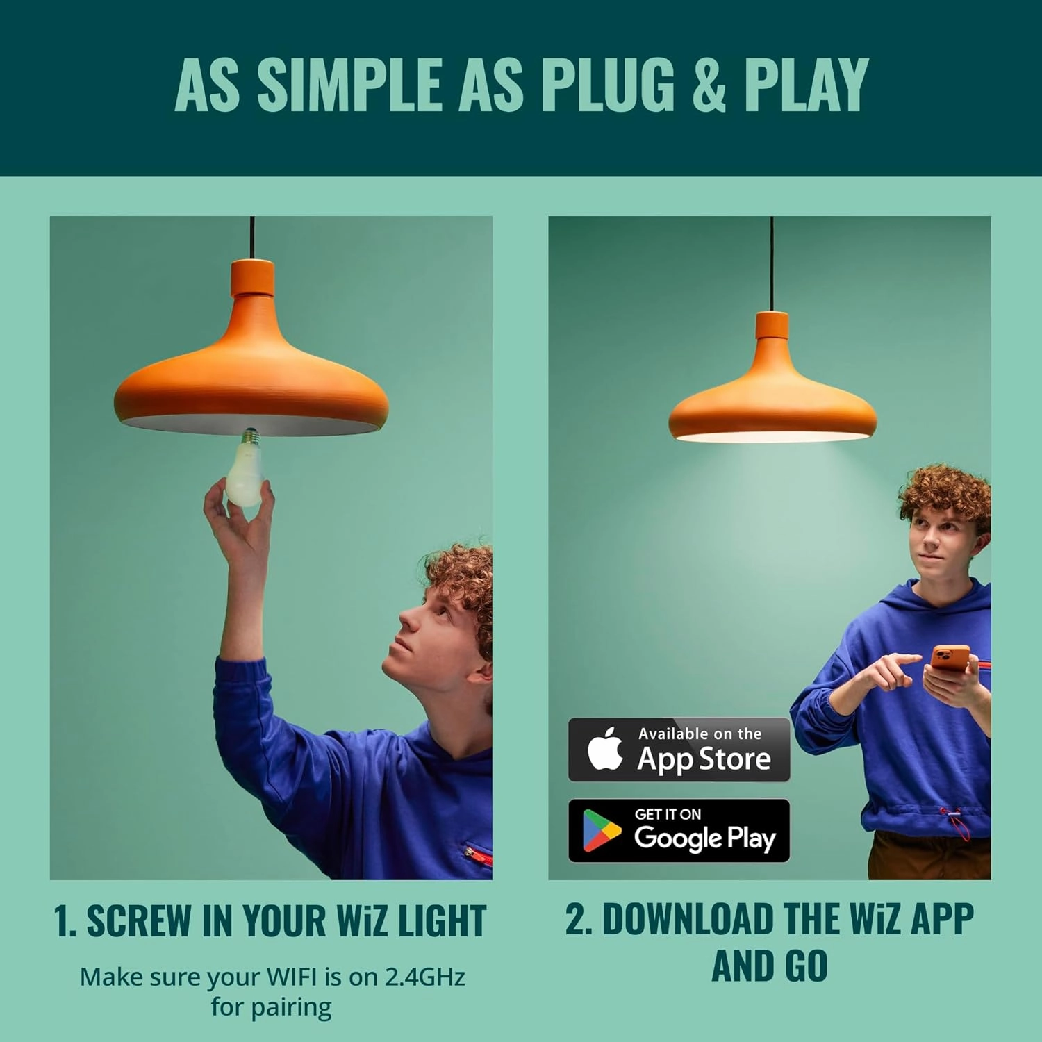 WiZ Connected 60W A19 LED Smart Light Bulbs - Connects to Your Wi-Fi - E26 Smart Bulb - Control with Voice or App   Activate with Motion - Matter Compatible - 1 Pack