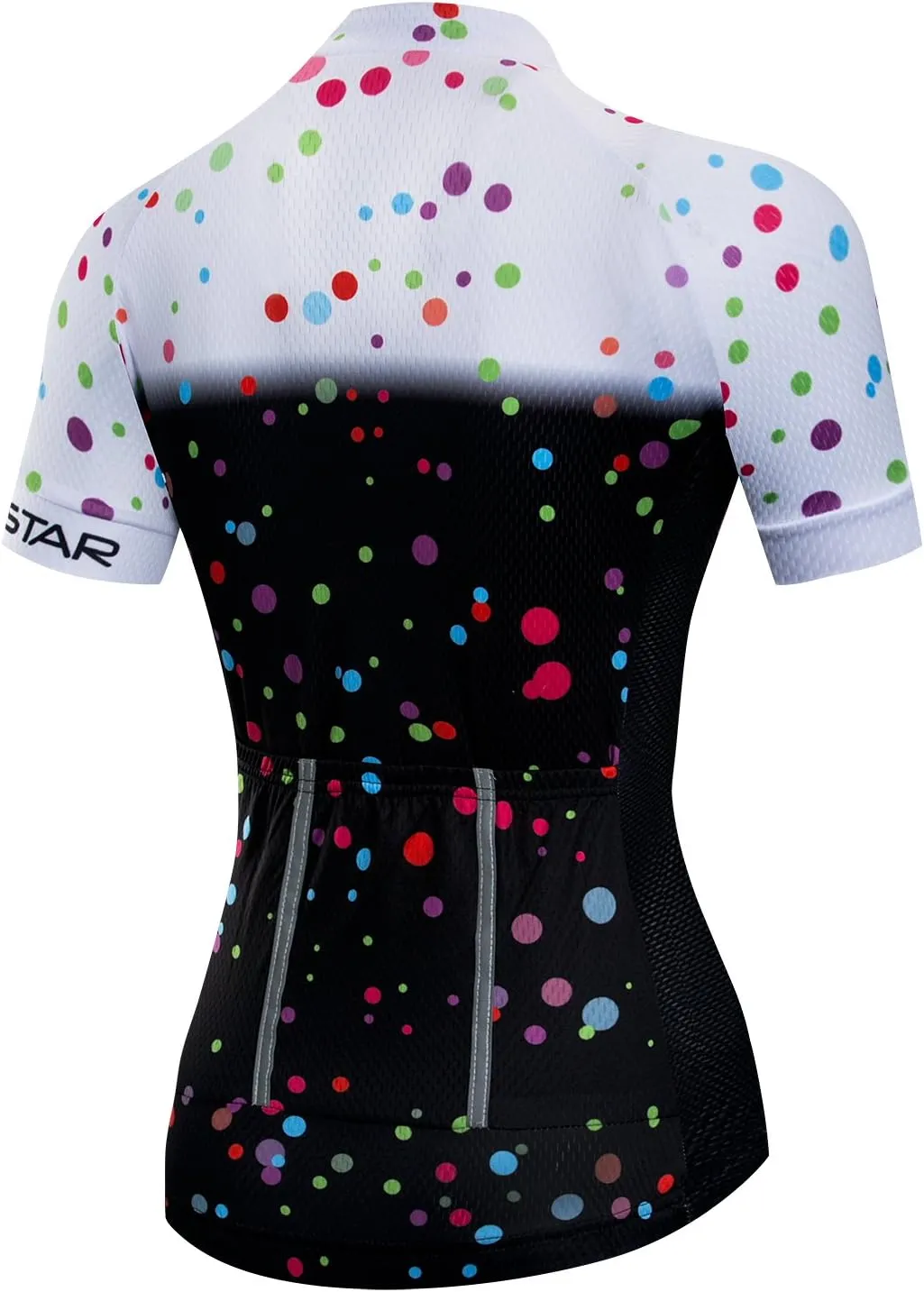 Women Cycling Jersey Short Sleeve Breathable with Pockets Flower