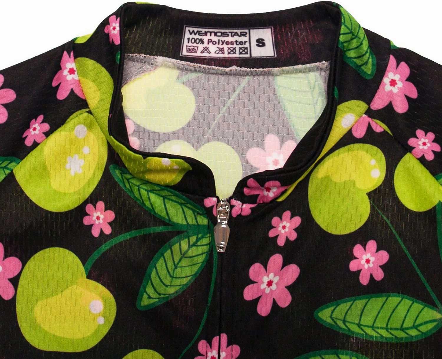 Women Cycling Jersey Short Sleeve Breathable with Pockets Flower