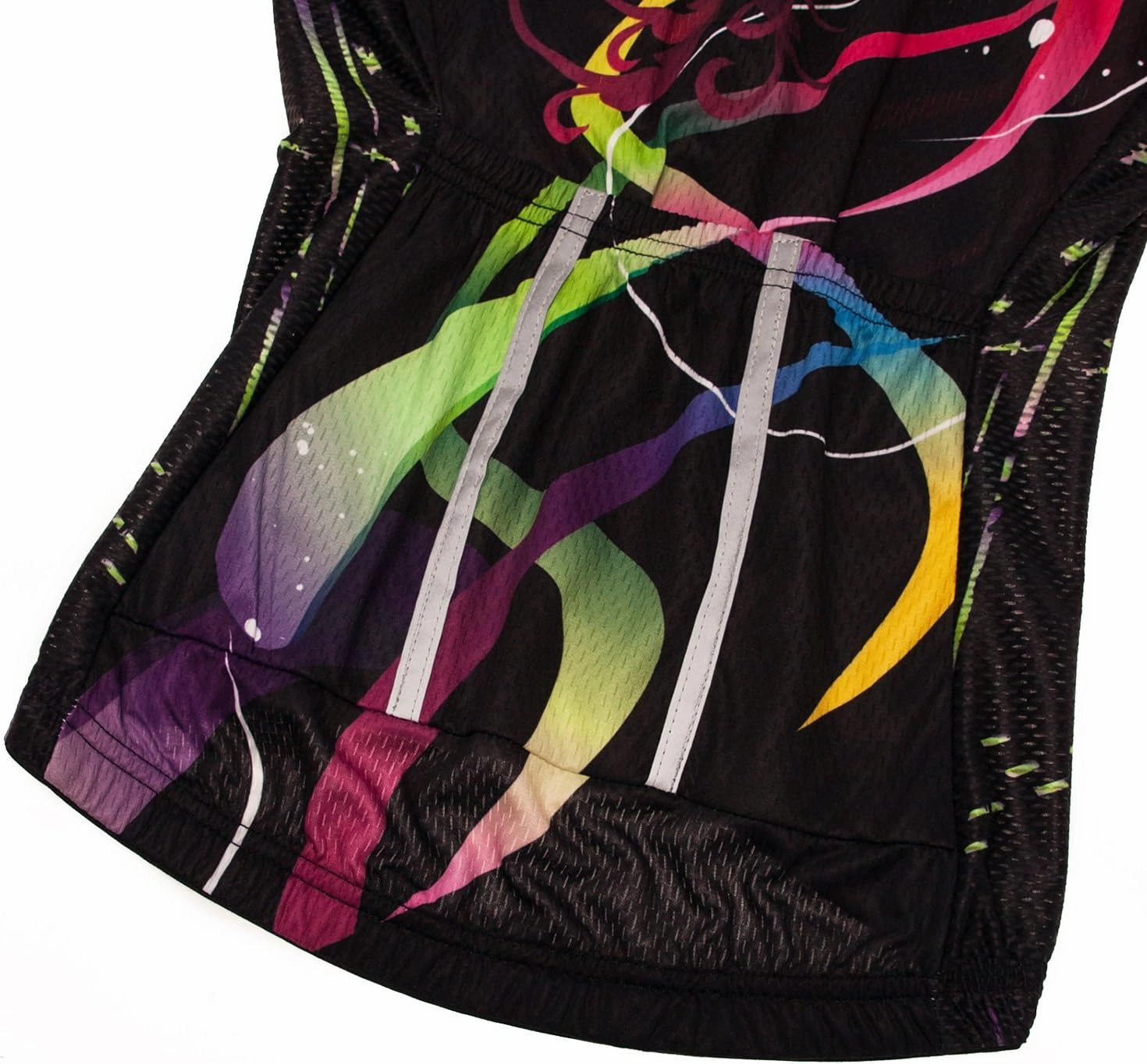Women Cycling Jersey Short Sleeve Breathable with Pockets Flower