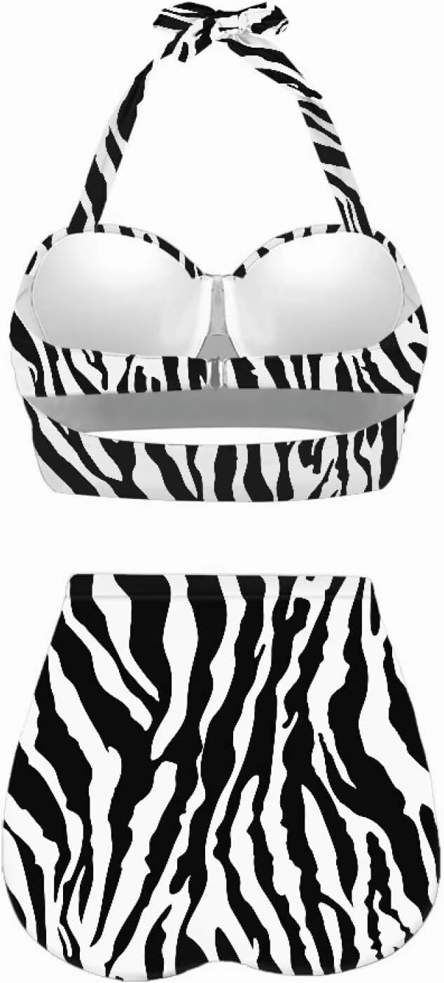 Women's Two Piece Swimsuit Sexy Tummy Control Bikini Sets High Waist Bathing Suits Ruched Ruffle Push Up for Women