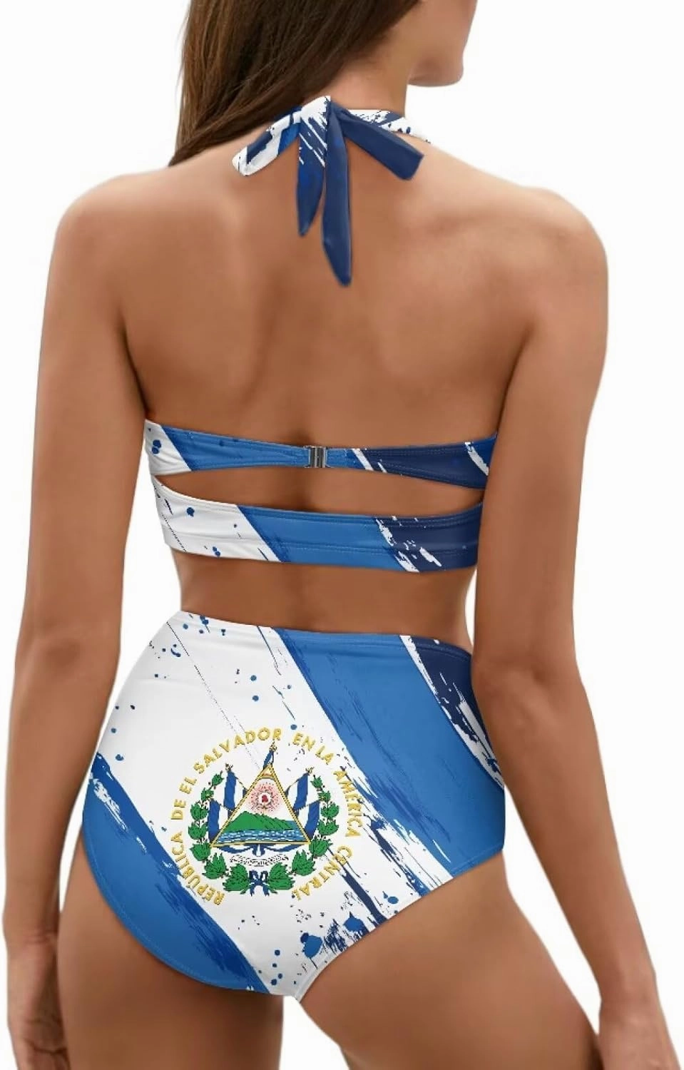 Women's Two Piece Swimsuit Sexy Tummy Control Bikini Sets High Waist Bathing Suits Ruched Ruffle Push Up for Women