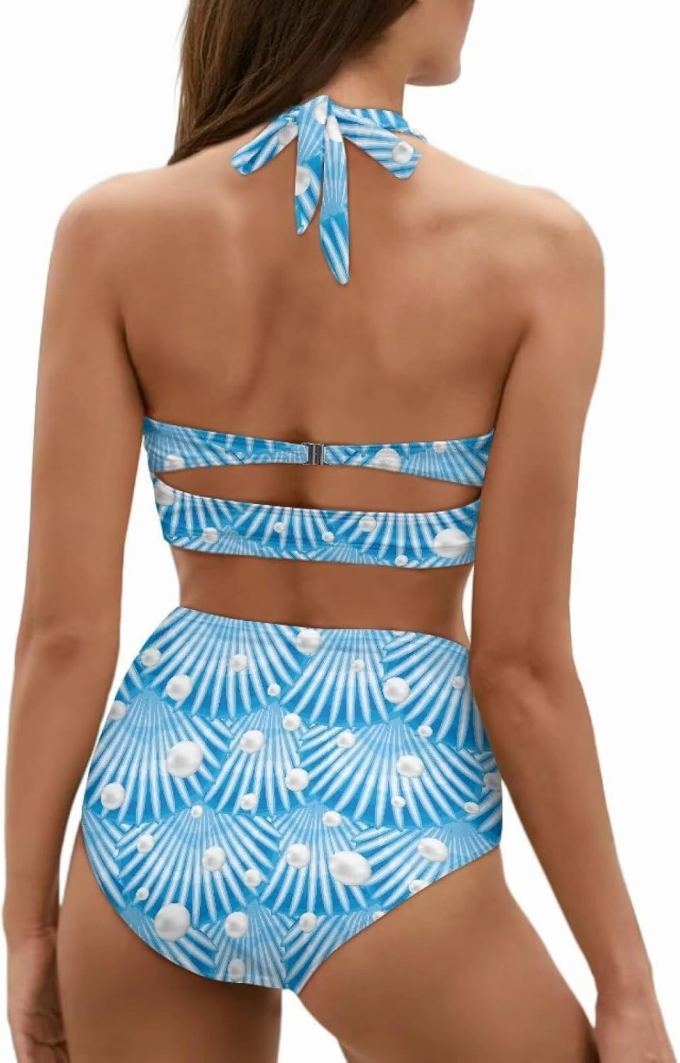 Women's Two Piece Swimsuits Sexy Tummy Control Bikini Sets High Waist Bathing Suits Ruched Ruffle Push Up for Women