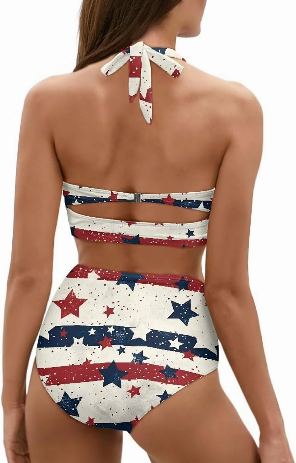 Women's Two Piece Swimsuits Sexy Tummy Control Bikini Sets High Waist Bathing Suits Ruched Ruffle Push Up for Women