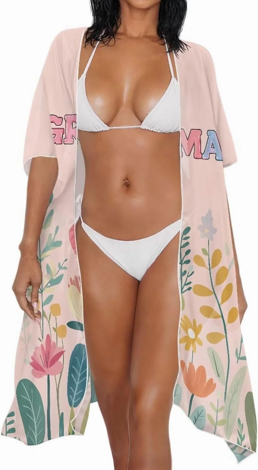 Women Swimsuit Set Kimono 3 Piece Swimsuit Cover Ups Plus Size String Bikini Pool Party Outfits