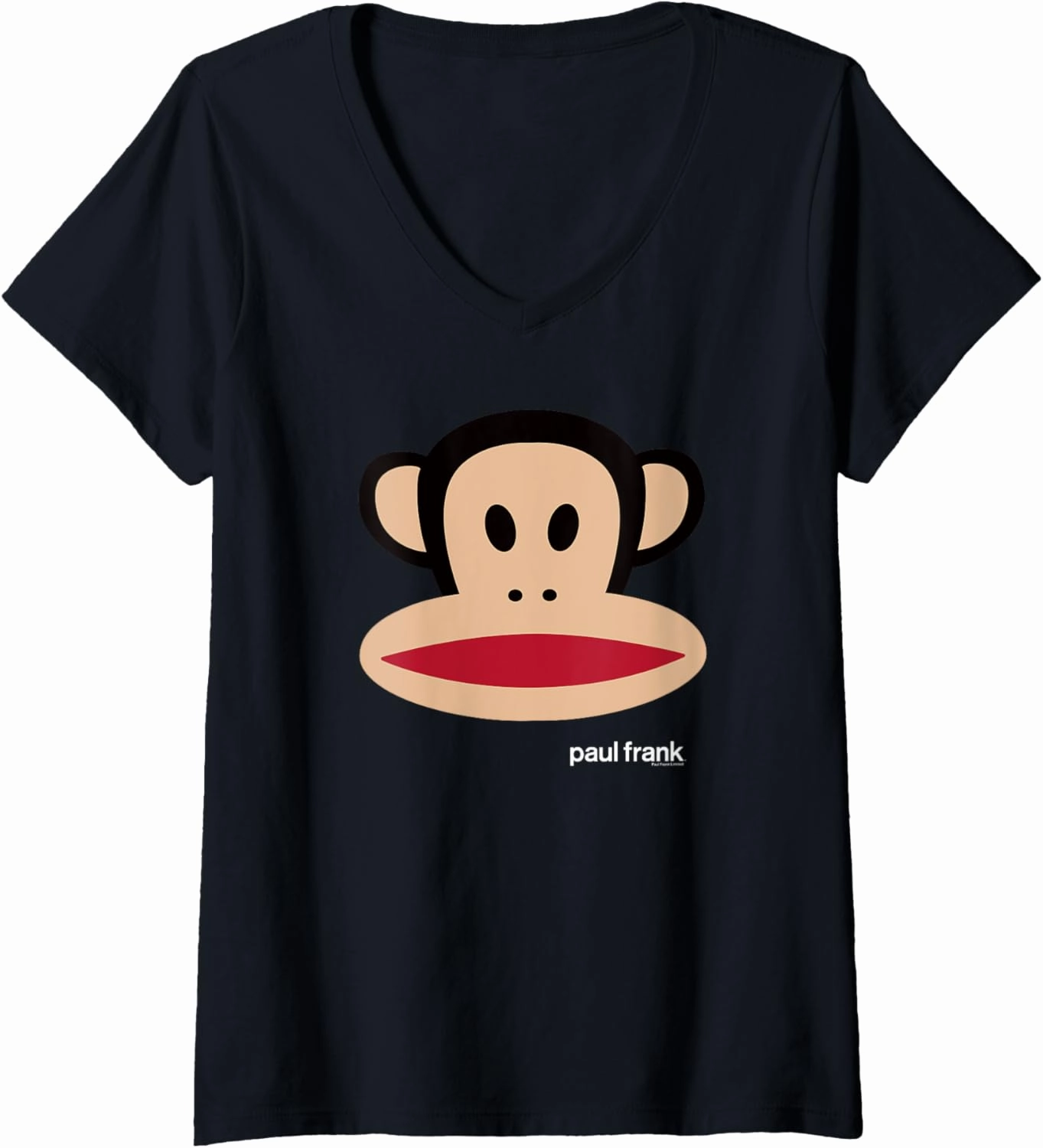 Womens Paul Frank Julius Big Face V-Neck T-Shirt