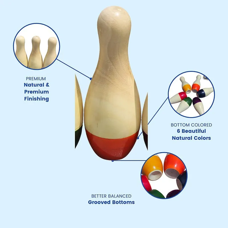 Wooden Bowling Pin Set - Special Edition (4-8 Years)