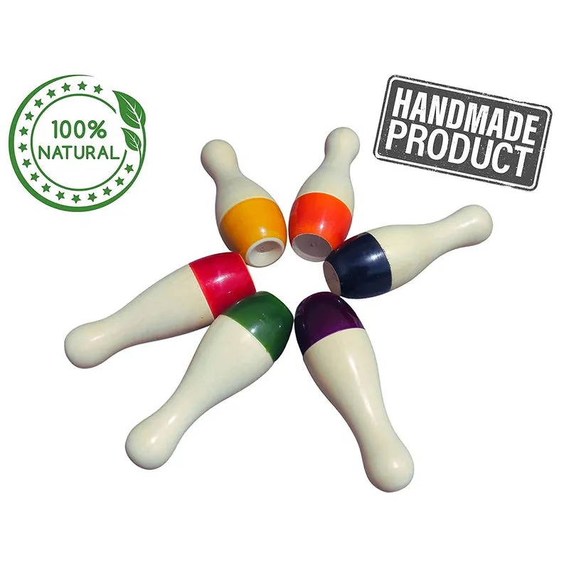 Wooden Bowling Pin Set - Special Edition (4-8 Years)