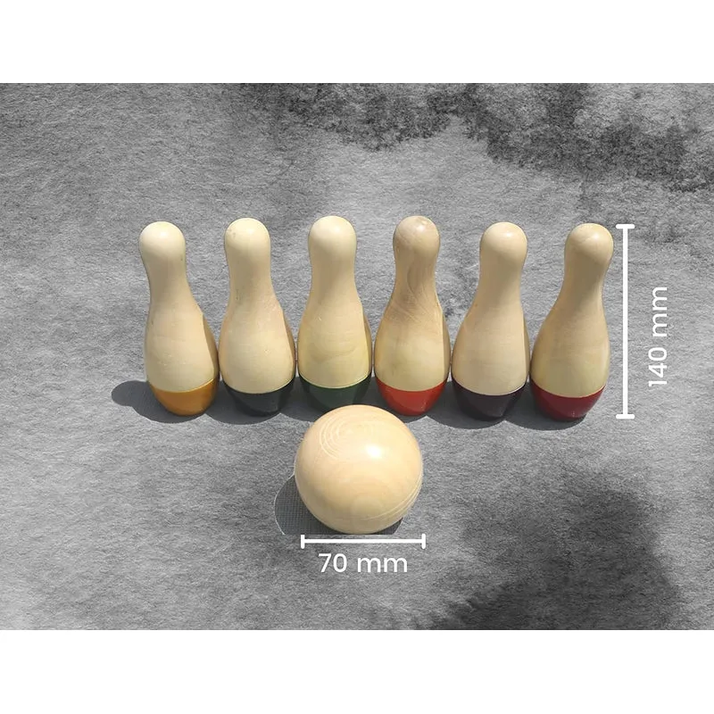 Wooden Bowling Pin Set - Special Edition (4-8 Years)