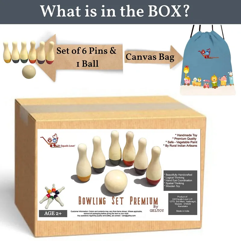 Wooden Bowling Pin Set - Special Edition (4-8 Years)