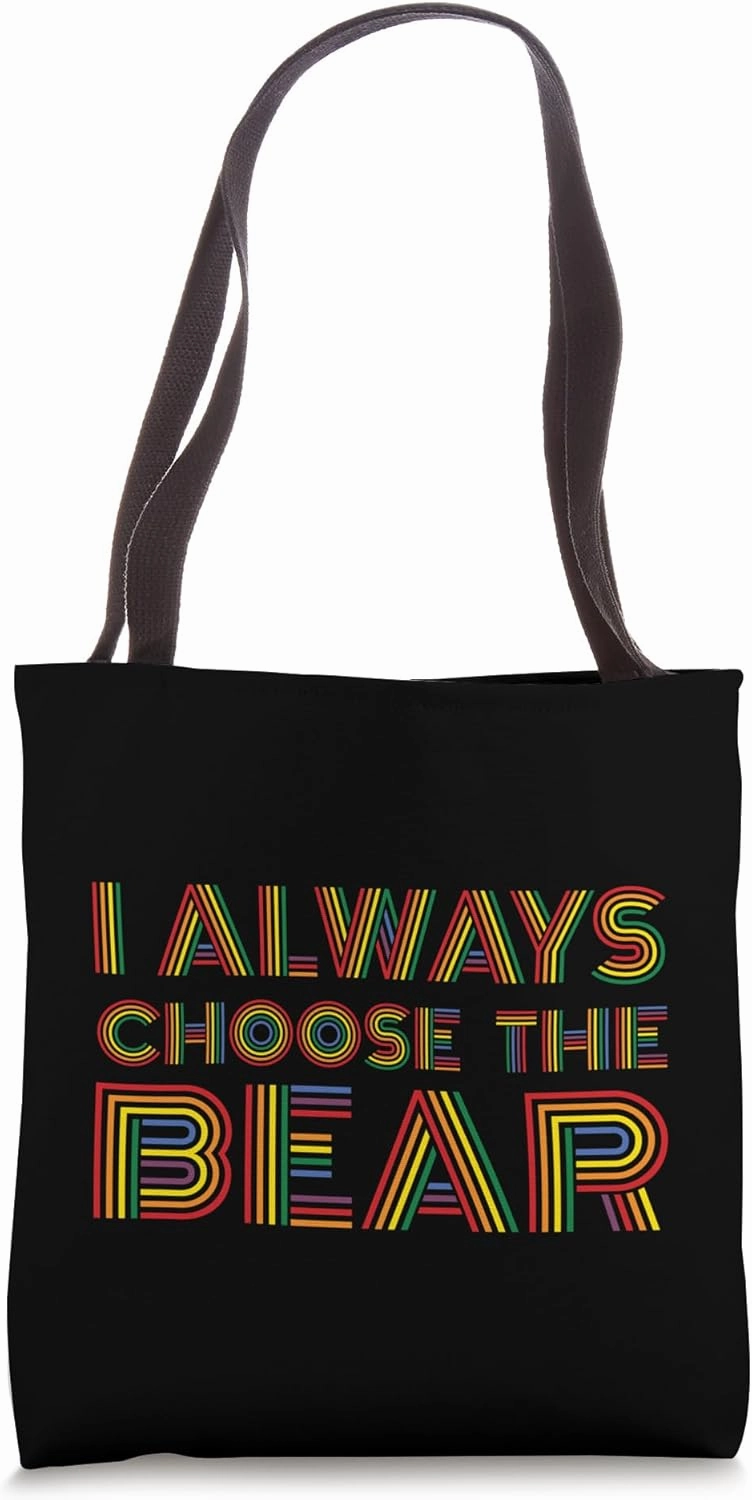 Would You Pick a Bear or Man? Dilemma LGBTQ Tote Bag