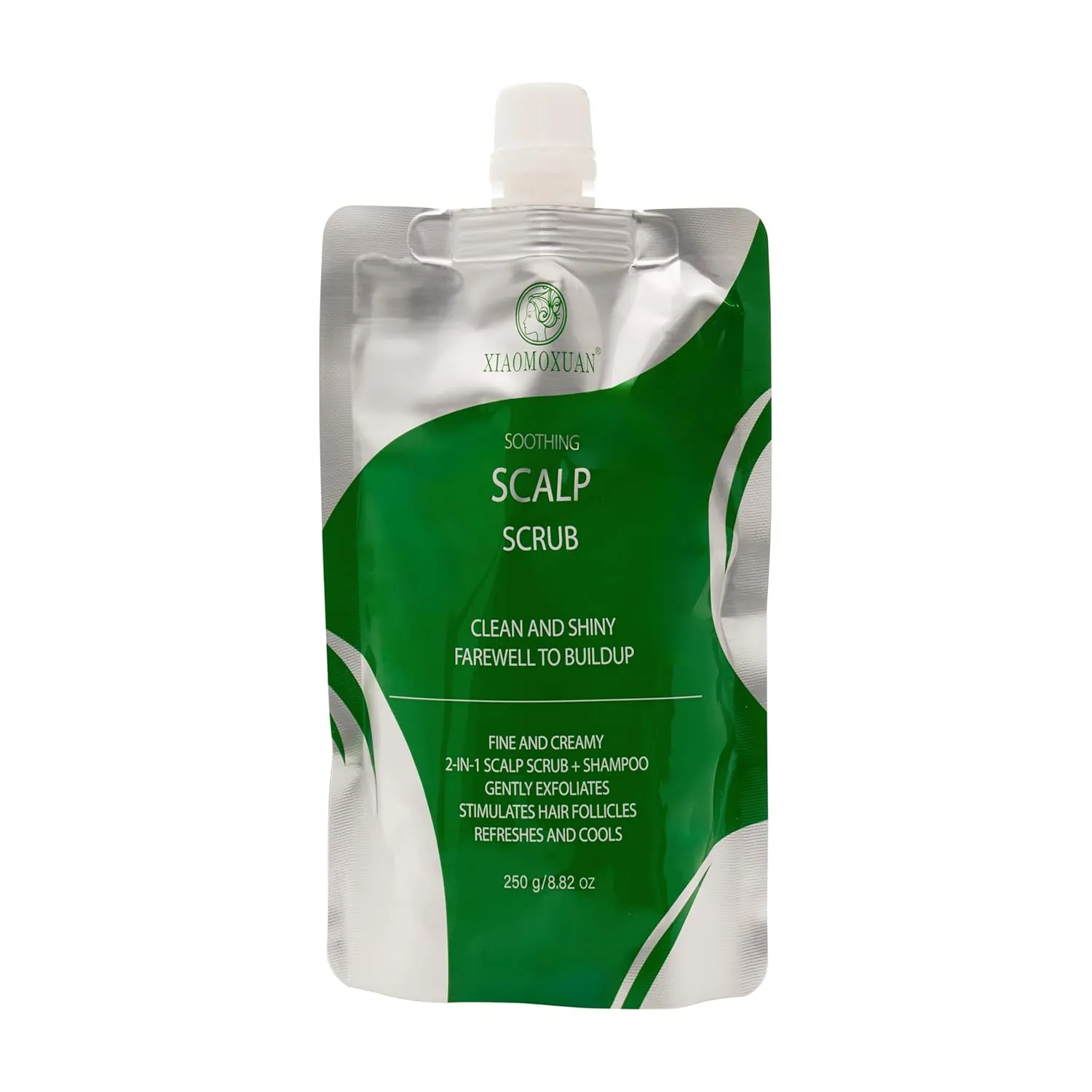 Xiaomoxuan Scalp Scrub Shampoo for All Hair Types - Scalp Exfoliator Scrub and Cleansing Shampoo Build-Up Remover Treatment - 250-ml