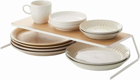 Yamazaki Home Dish Riser - Kitchen Cabinet Shelf and Organizer - No Assembly Req.