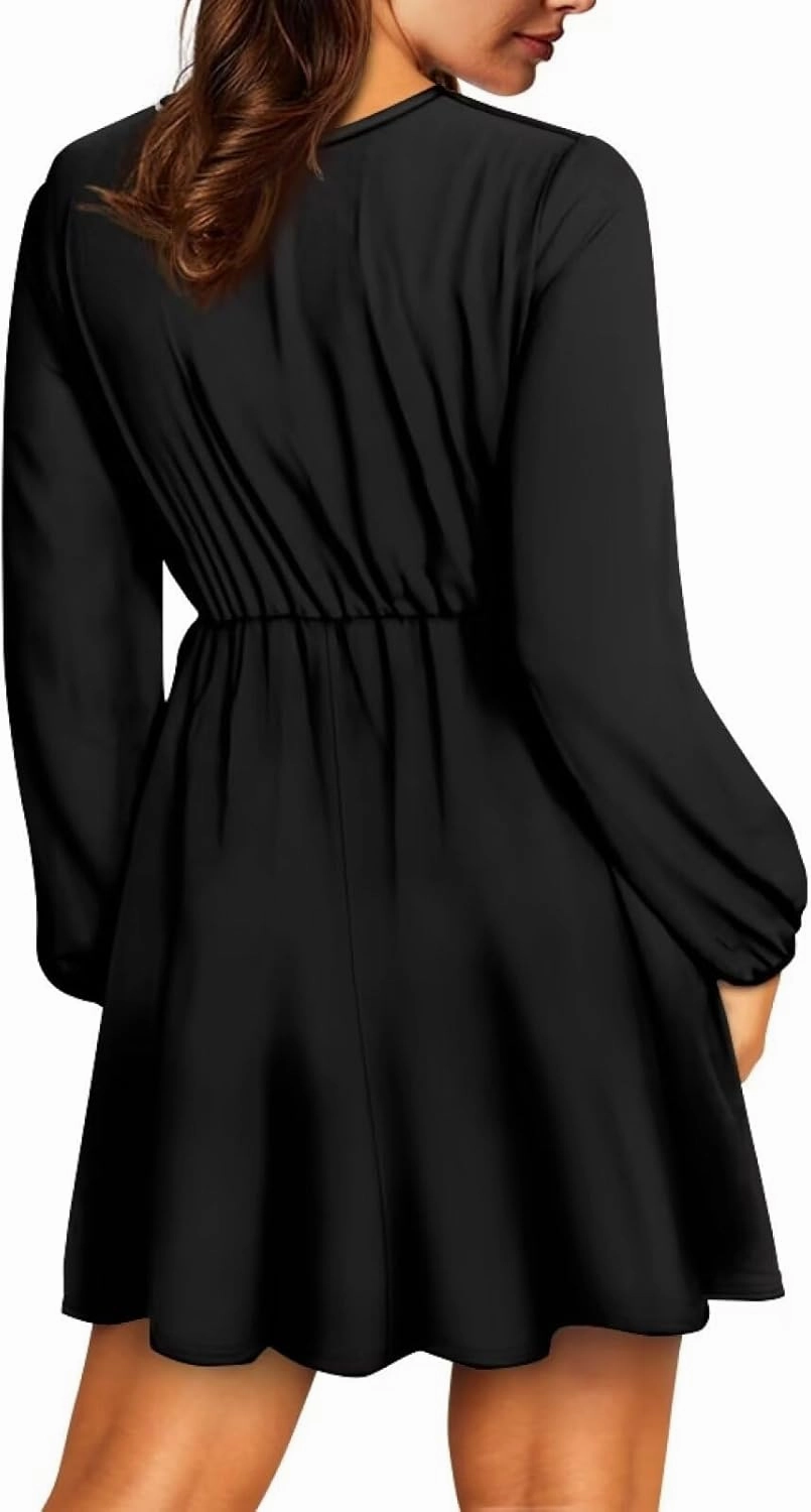 YEXIATODO Midi Dresses for Women 2024 Tunic Dress Empire Waist Maxi Dress Office Dresses for Women Classy Dress,S-2XL