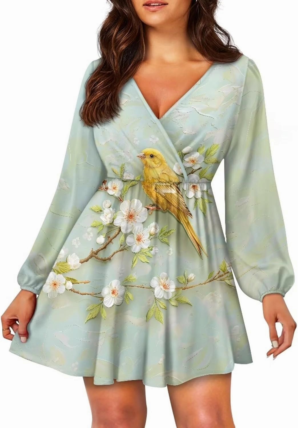 YEXIATODO Midi Dresses for Women 2024 Tunic Dress Empire Waist Maxi Dress Office Dresses for Women Classy Dress,S-2XL