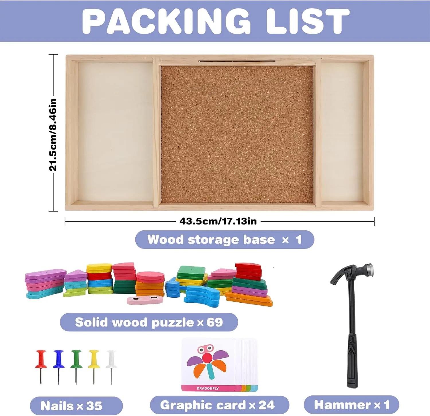 YHZAN Kids Wooden Building Blocks Set, Hammer and Nails Game Children Toys for Toddlers and Preschoolers, Build a House, Castle, Car, Boat (Modern, Large Size)