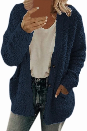 YOMXL Women's Christmas Cardigan Sweaters 2023 Open Front V-Neck Long Sleeve Button Jackets Warm Ugly Christmas Kintwear