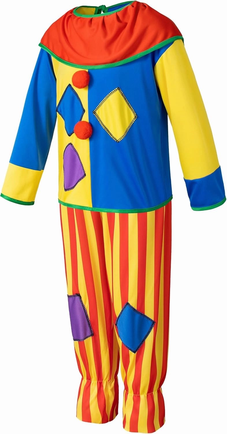Yoroka 5Pcs Kids clown costume set Circus costume Boys and Girls Cosplay Costumes Quick Dress up for Clown