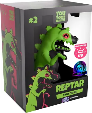 Youtooz Illuminated Reptar Vinyl Figurine from The Rugrats Series, 4.2" Inch Tall Reptar Collectible Action Figure, FYE Exclusive