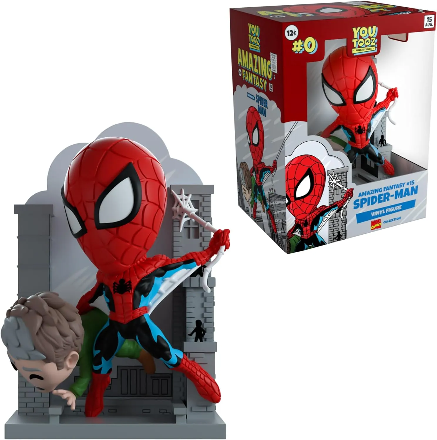Youtooz Marvel Collection Spider-Man #15 5.1 inch Vinyl Figure, Collectible Spiderman Amazing Fantasy 15 Action Figure