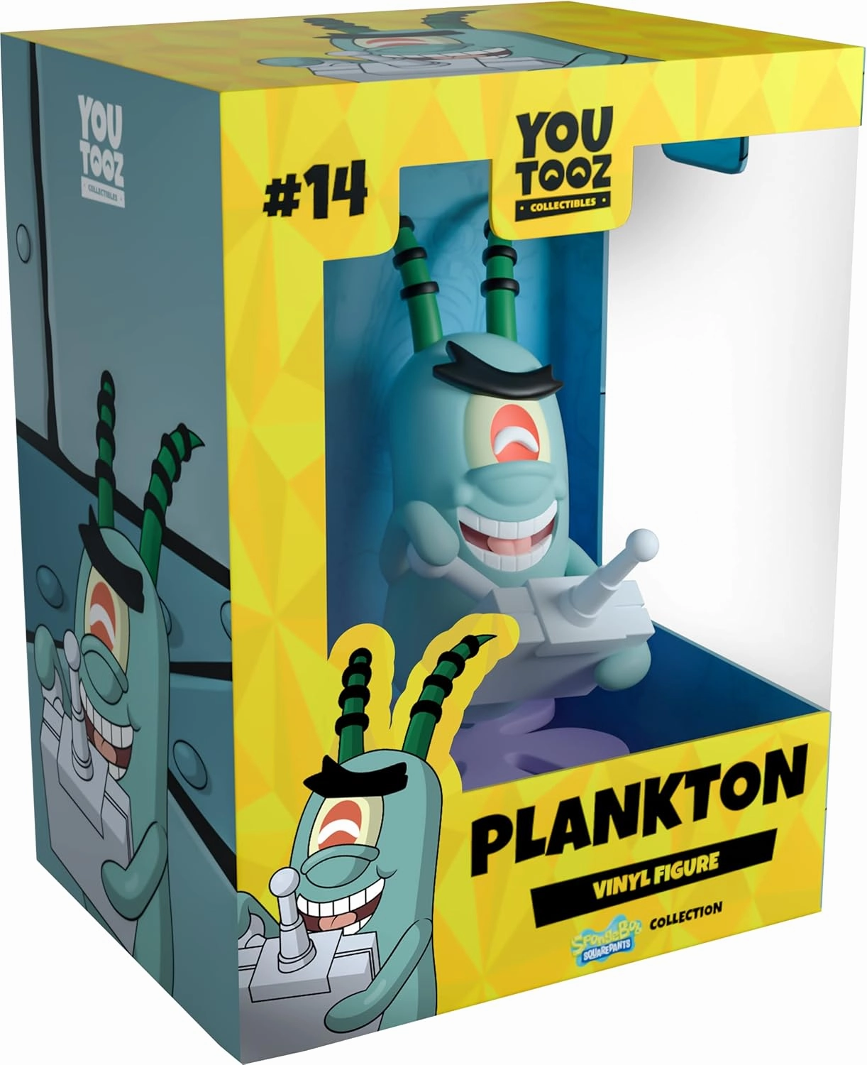 Youtooz Plankton 4.4" Inch Vinyl Figure, Official Licensed Plankton Collectible from Spongebob Squarepants by Youtooz Spongebob Squarepants Collection
