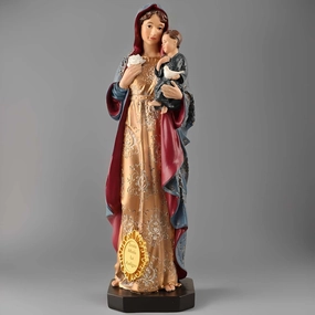 Yu Yan Creative Home Gifts-Statue of Our Lady, Religious Gift, Decoration, Home Decor, 10" H