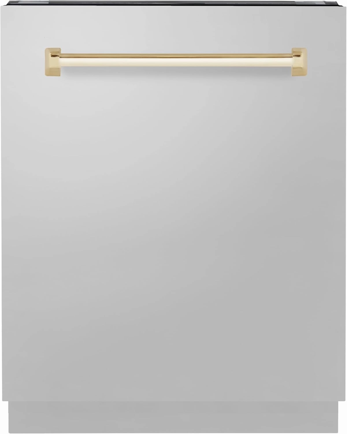 ZLINE Autograph Edition 24" 3rd Rack Top Control Tall Tub Dishwasher in Stainless Steel with Gold Handle, 51dBa (DWVZ-304-24-G)